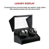 Arts & Crafts: Automatic Quad Watch Winder Wood Display Box Case Motor Rotation Storage