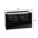 Arts & Crafts: Automatic Quad Watch Winder Wood Display Box Case Motor Rotation Storage