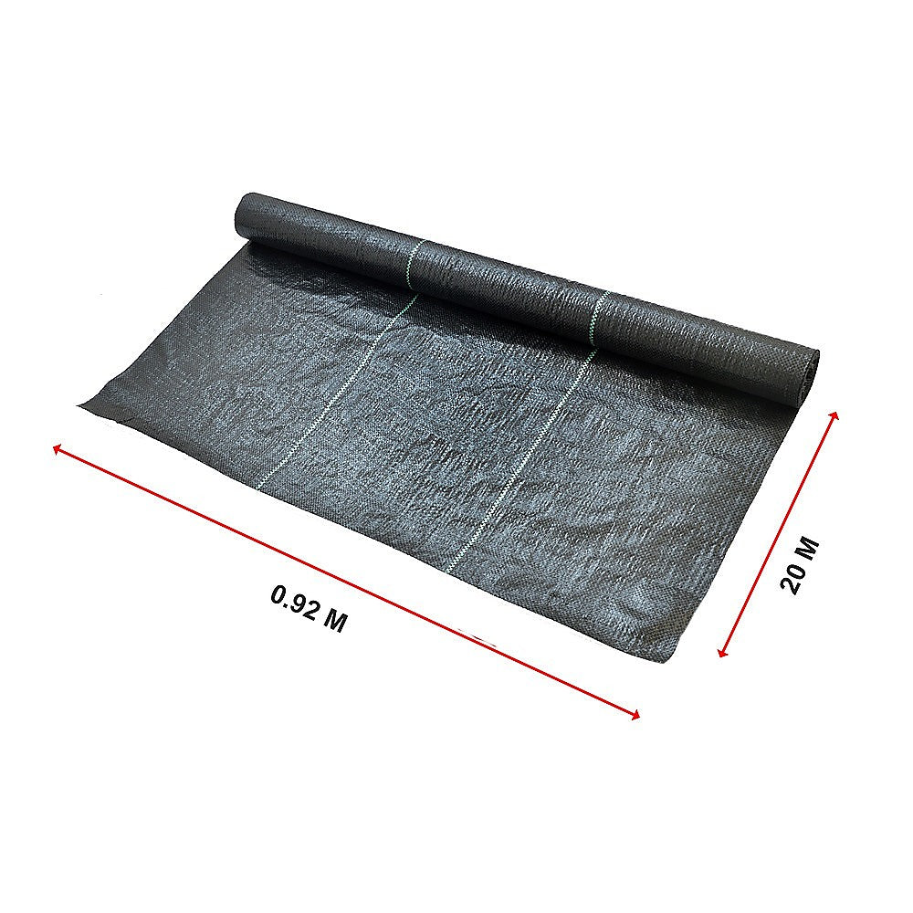 Gardening Accessories: Heavy Duty Weed Control PP Woven Fabric Weed Mat Gardening Plant 0.92m x 20m