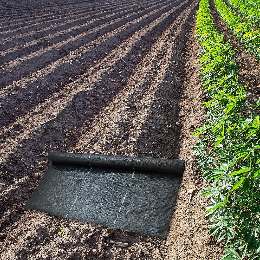 Gardening Accessories: Heavy Duty Weed Control PP Woven Fabric Weed Mat Gardening Plant 0.92m x 20m