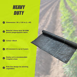 Gardening Accessories: Heavy Duty Weed Control PP Woven Fabric Weed Mat Gardening Plant 1.83m x 30m