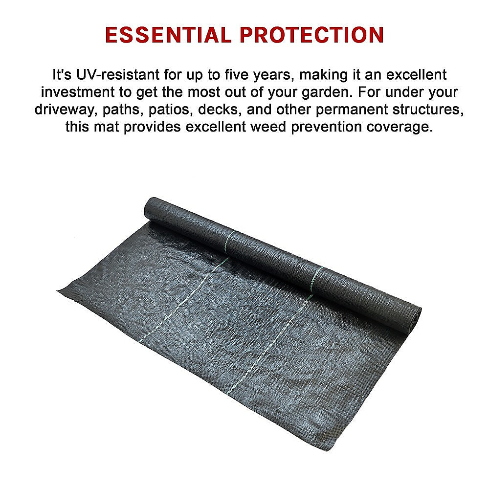 Gardening Accessories: Heavy Duty Weed Control PP Woven Fabric Weed Mat Gardening Plant 1.83m x 30m