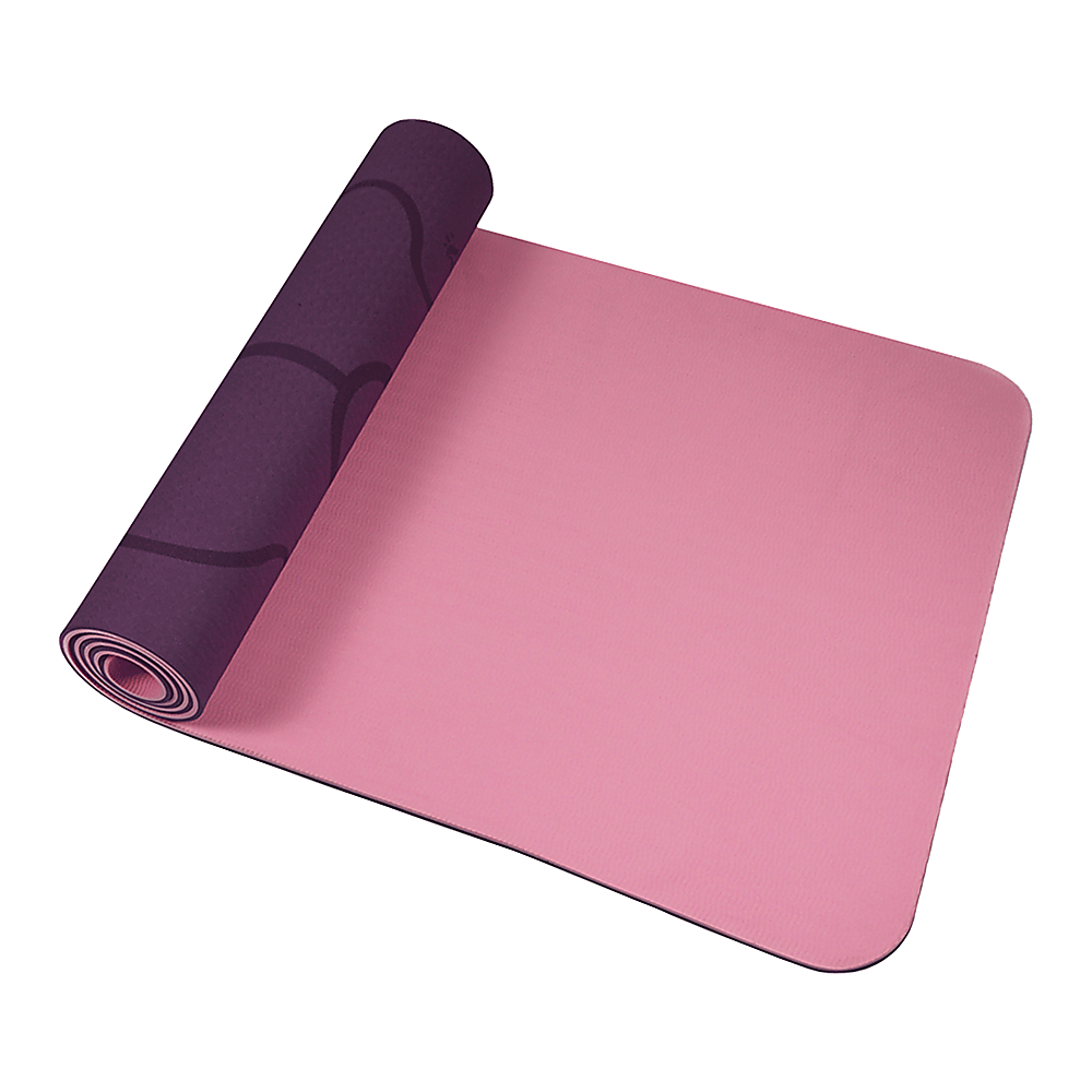 Yoga & Pilates: 8mm TPE Yoga Mat Exercise Fitness Gym Pilates Non Slip Dual Layer