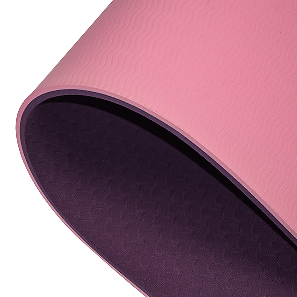 Yoga & Pilates: 8mm TPE Yoga Mat Exercise Fitness Gym Pilates Non Slip Dual Layer