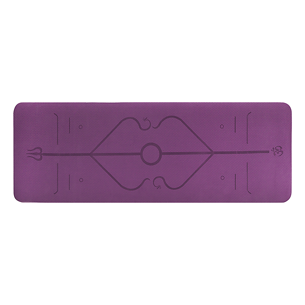 Yoga & Pilates: 8mm TPE Yoga Mat Exercise Fitness Gym Pilates Non Slip Dual Layer