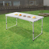 Outdoor Dining Sets: Aluminium Folding Table 120cm Portable Indoor Outdoor Picnic Party Camping Tables