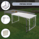Outdoor Dining Sets: Aluminium Folding Table 120cm Portable Indoor Outdoor Picnic Party Camping Tables