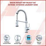 Tap & Sink Accessories: Basin Mixer Tap Faucet w/Extend -Kitchen Laundry Sink