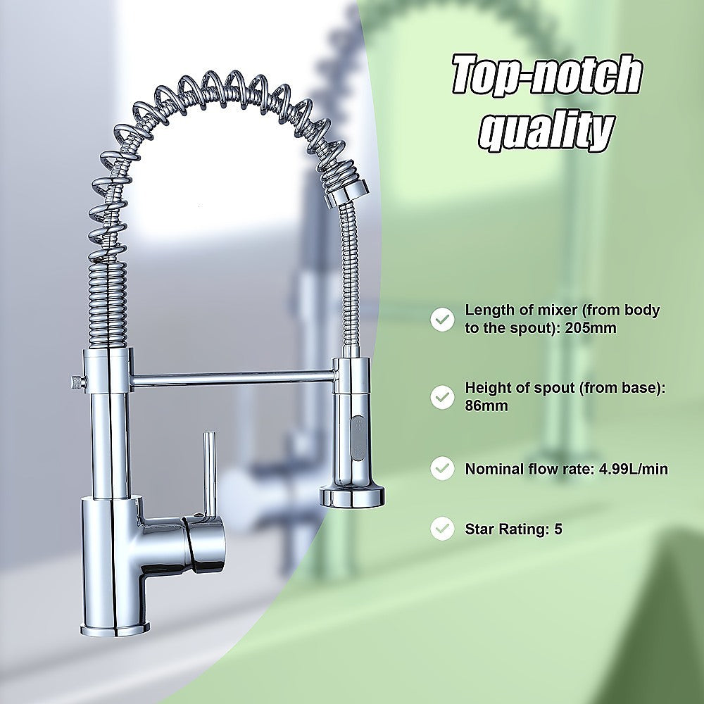 Tap & Sink Accessories: Basin Mixer Tap Faucet w/Extend -Kitchen Laundry Sink