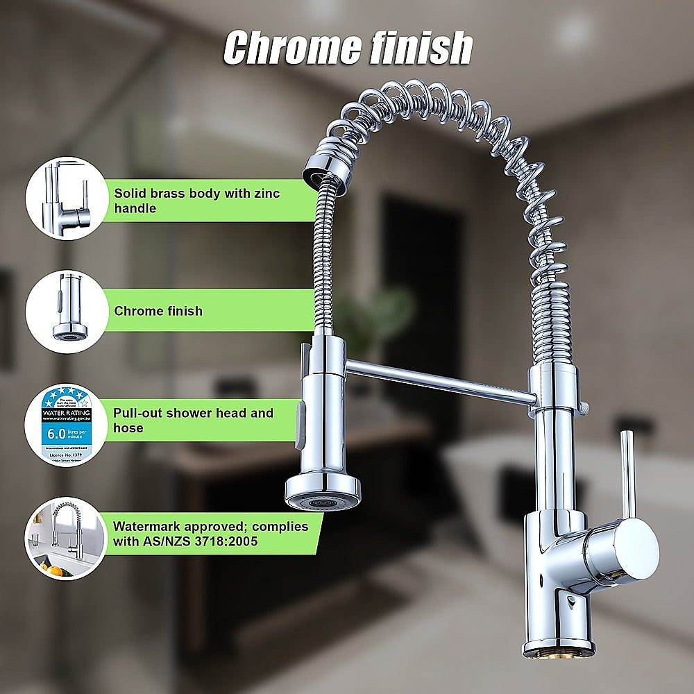 Tap & Sink Accessories: Basin Mixer Tap Faucet w/Extend -Kitchen Laundry Sink