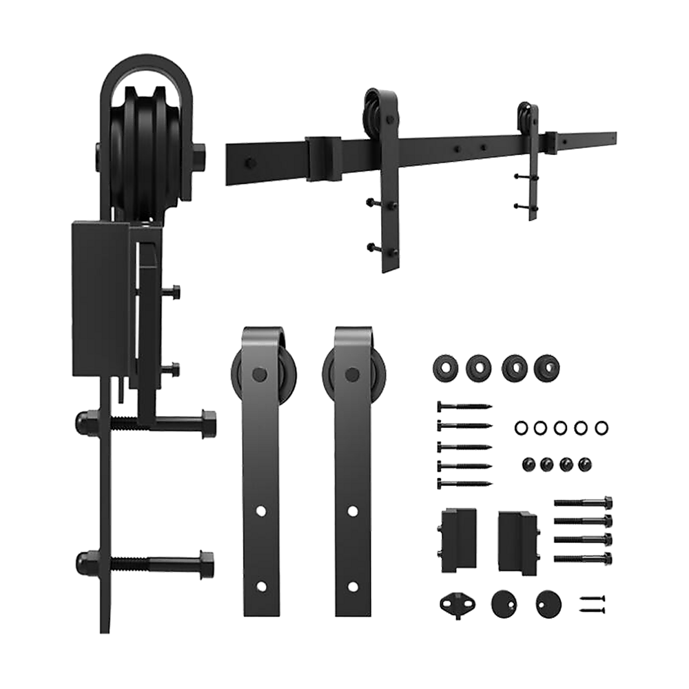 Door Hardware: 1.8m Sliding Barn Door Hardware Heavy Duty Sturdy Kit