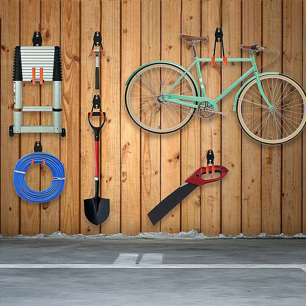 Masonry Tools: 12-Pack Wall Mount Garage Hooks Tool Storage Workshop Organiser Heavy Duty Steel