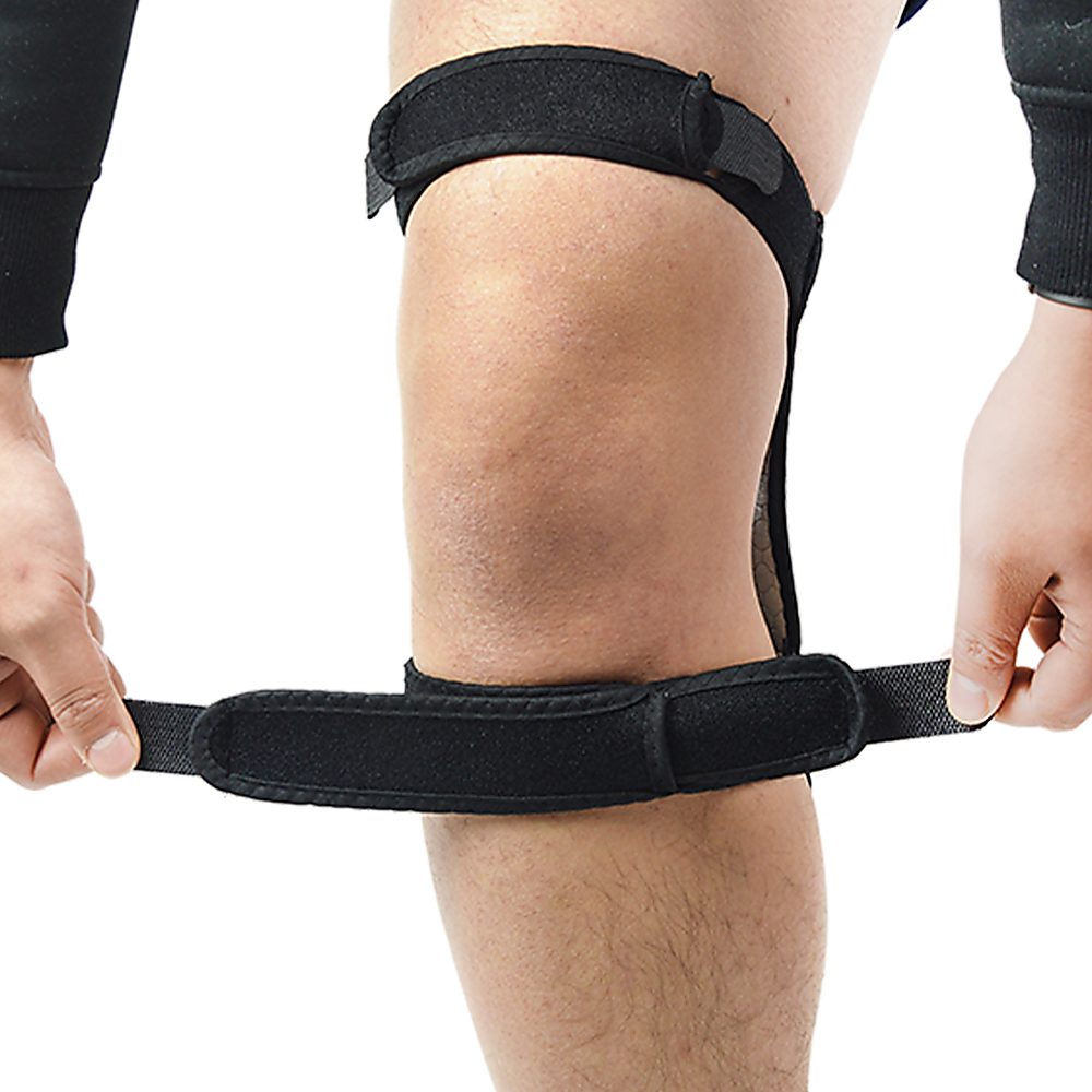 Supports & Braces: Power Knee Stabiliser Pad with Support Joint Spring Rebound Brace