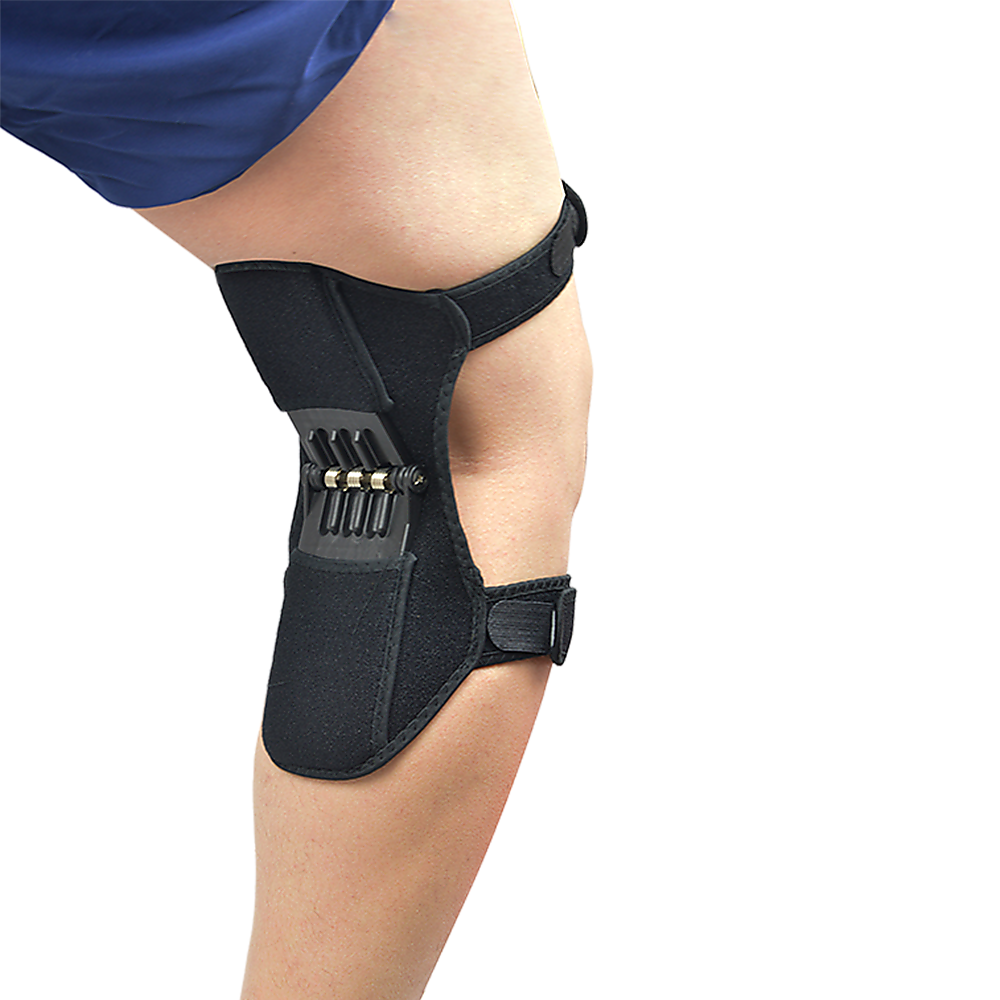 Supports & Braces: Power Knee Stabiliser Pad with Support Joint Spring Rebound Brace