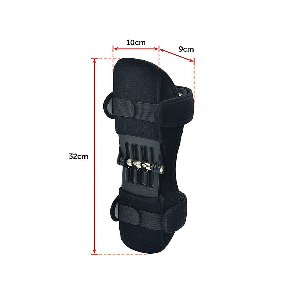 Supports & Braces: Power Knee Stabiliser Pad with Support Joint Spring Rebound Brace