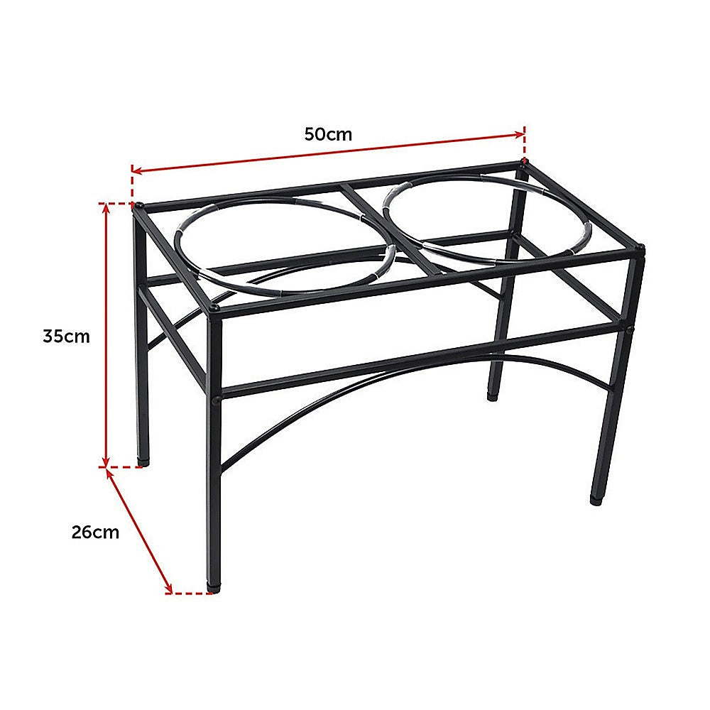 Dog Bowls, Feeders & Waterers: Dual Elevated Raised Pet Dog Puppy Feeder Bowl Stainless Steel Food Water Stand