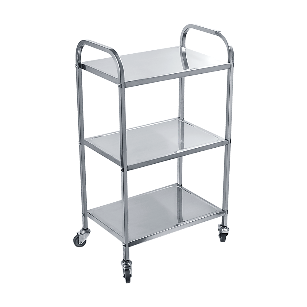 Kitchen Utensils: 3 Tiers Food Trolley Cart Stainless Steel Utility Kitchen Dining Service