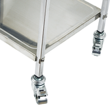 3 Tiers Food Trolley Cart Stainless Steel Utility Kitchen Dining Service