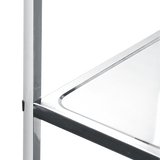 3 Tiers Food Trolley Cart Stainless Steel Utility Kitchen Dining Service