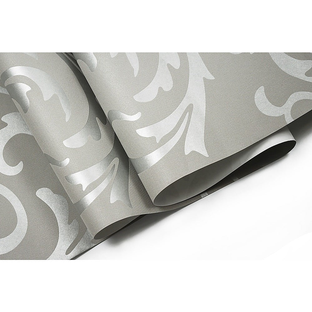 Kitchen & Bathroom DIY: Wallpaper Silver Flower Pattern Non-woven Wall Paper Roll