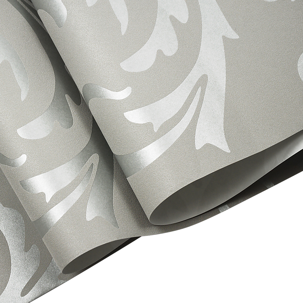 Kitchen & Bathroom DIY: Wallpaper Silver Flower Pattern Non-woven Wall Paper Roll