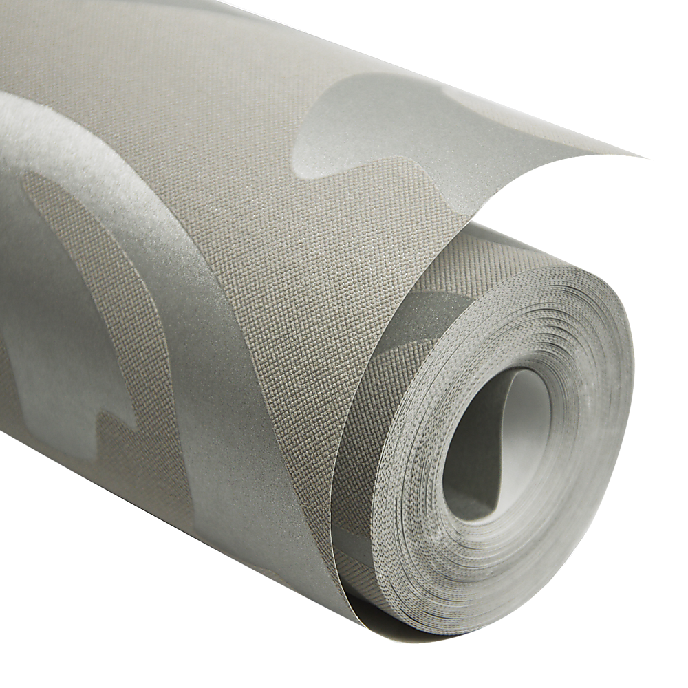 Kitchen & Bathroom DIY: Wallpaper Silver Flower Pattern Non-woven Wall Paper Roll