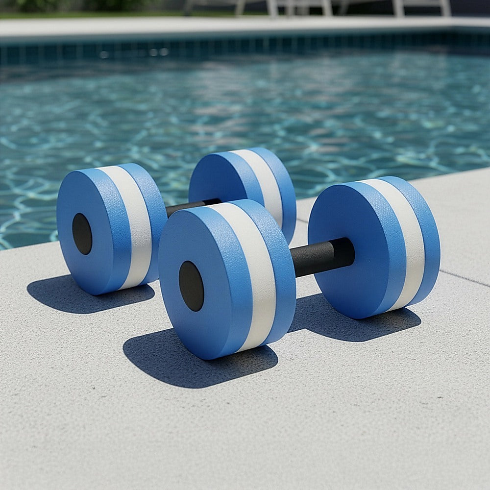 Gym Equipment & Accessories: 2x Water Aerobics Dumbbell EVA Aquatic Barbell Aqua Fitness