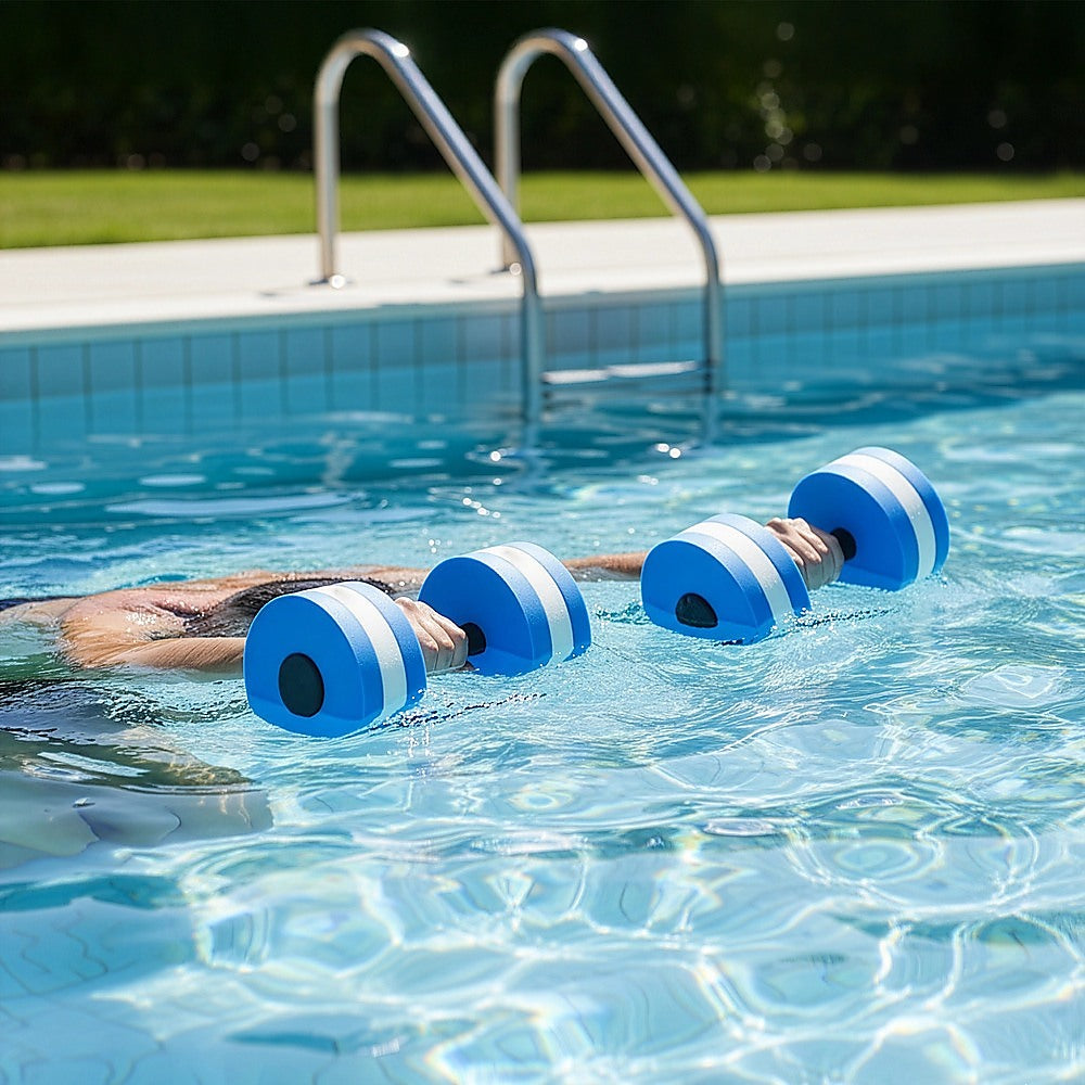 Gym Equipment & Accessories: 2x Water Aerobics Dumbbell EVA Aquatic Barbell Aqua Fitness
