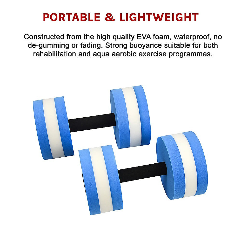 Gym Equipment & Accessories: 2x Water Aerobics Dumbbell EVA Aquatic Barbell Aqua Fitness