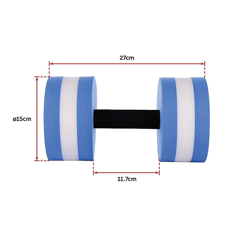 Gym Equipment & Accessories: 2x Water Aerobics Dumbbell EVA Aquatic Barbell Aqua Fitness
