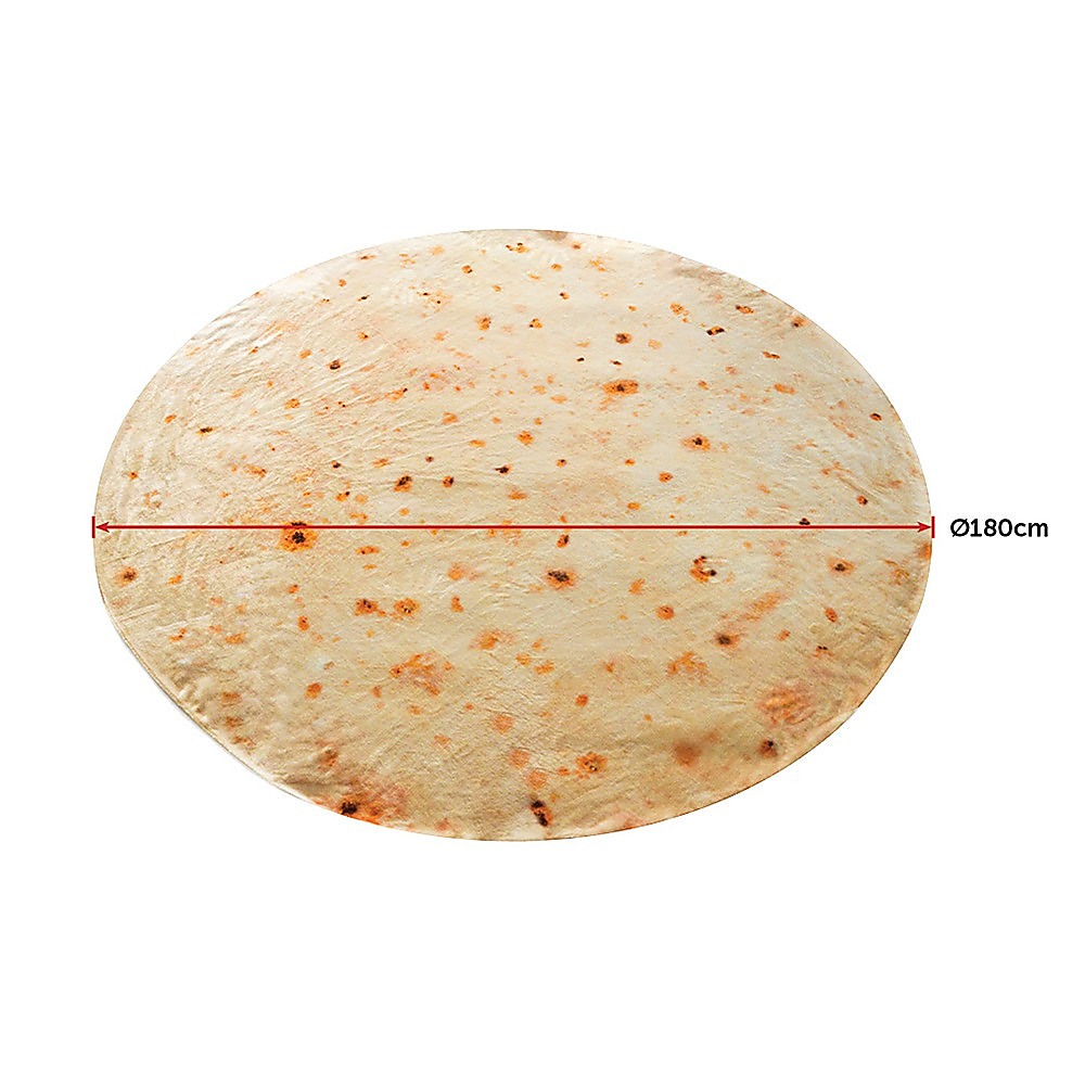 Blankets & Throws: Tortilla Blanket Burrito 180cm Blanket Throw Rug