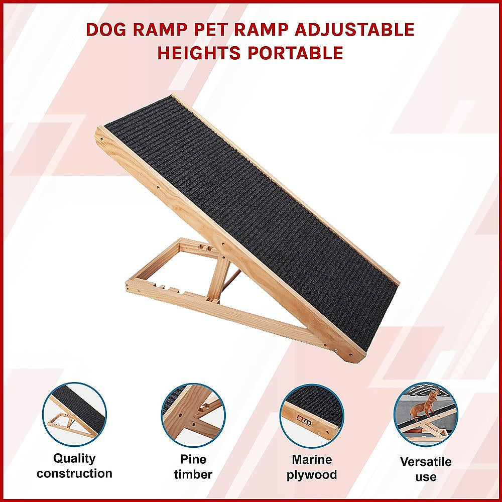 Dog Steps & Ramps: Dog Ramp Pet Ramp Adjustable Heights Portable