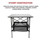 Cooktops & Stoves: Folding Collapsible Camping Table Caravan RV Heavy Duty Steel & Aluminium