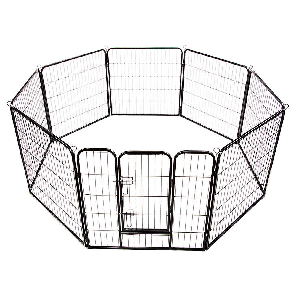 Dog Playpens & Gates: 8 Panel Heavy Duty Pet Dog Playpen Puppy Exercise Fence Enclosure Cage