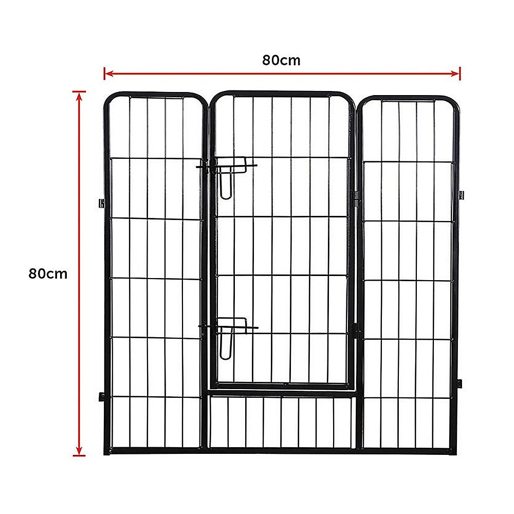 Dog Playpens & Gates: 8 Panel Heavy Duty Pet Dog Playpen Puppy Exercise Fence Enclosure Cage