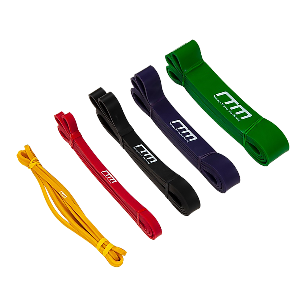 Yoga & Pilates: Resistance Band Loop Set of 5 Heavy Duty Gym Yoga Workout
