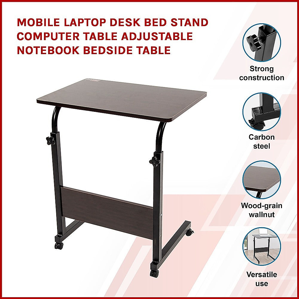 Storage Cabinets: Mobile Laptop Desk Bed Stand Computer Table Adjustable Notebook Bedside Table