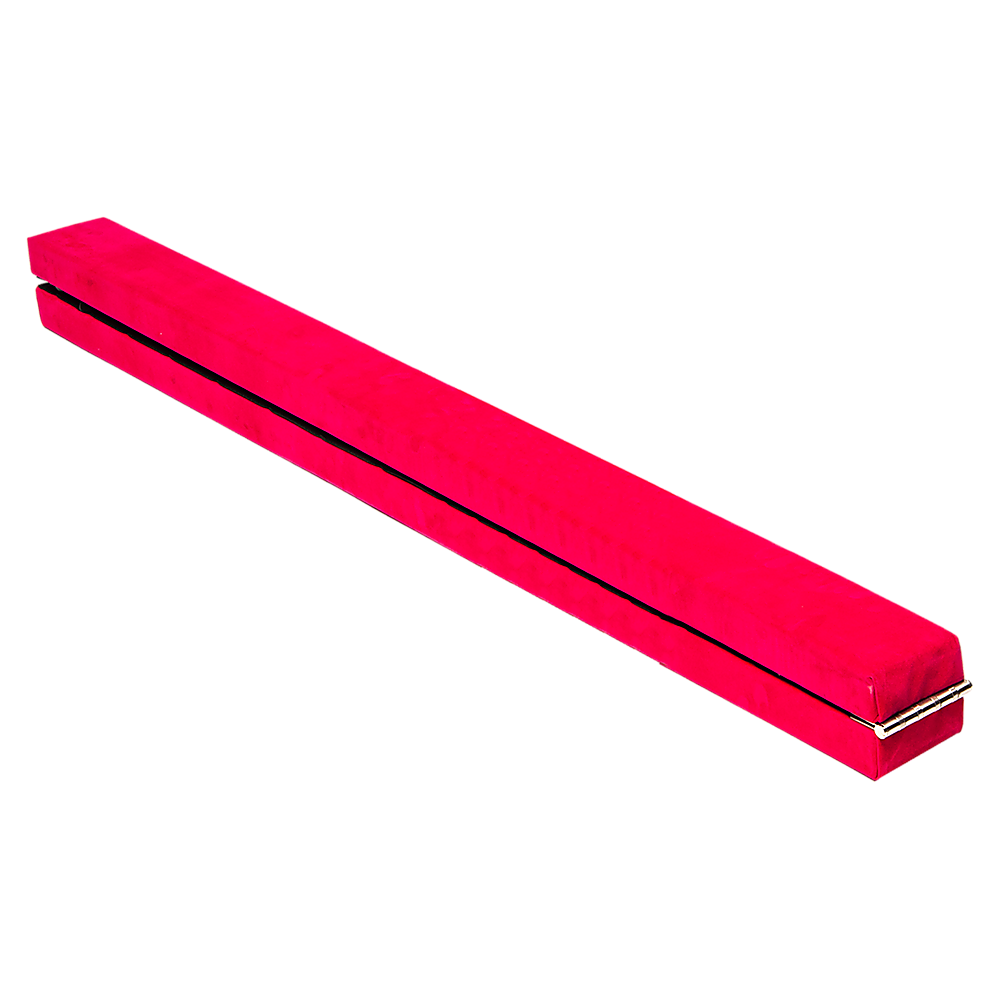 Gym Equipment & Accessories: 2.4m (8FT) Gymnastics Folding Balance Beam Pink Synthetic Suede