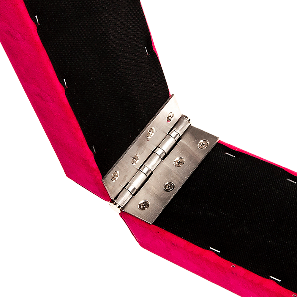 Gym Equipment & Accessories: 2.4m (8FT) Gymnastics Folding Balance Beam Pink Synthetic Suede