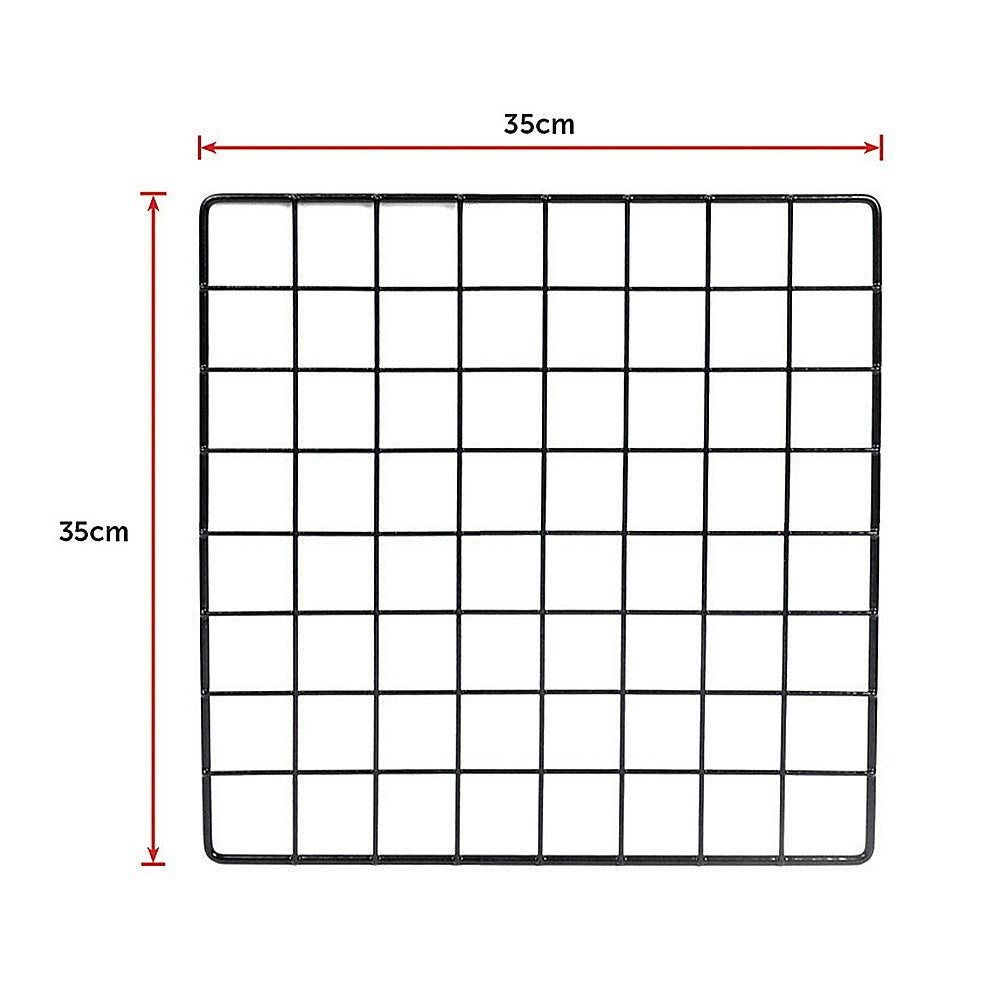 Bookcases & Shelves: 12 Cube Wire Grid Organiser Bookcase Storage Cabinet Wardrobe Closet Black