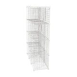 12 Cube Wire Grid Organiser Bookcase Storage Cabinet Wardrobe Closet White