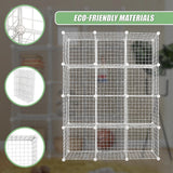 12 Cube Wire Grid Organiser Bookcase Storage Cabinet Wardrobe Closet White