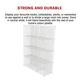 12 Cube Wire Grid Organiser Bookcase Storage Cabinet Wardrobe Closet White