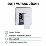 Tap & Sink Accessories: Shower Bath Mixer Tap Bathroom WATERMARK Approved - Chrome