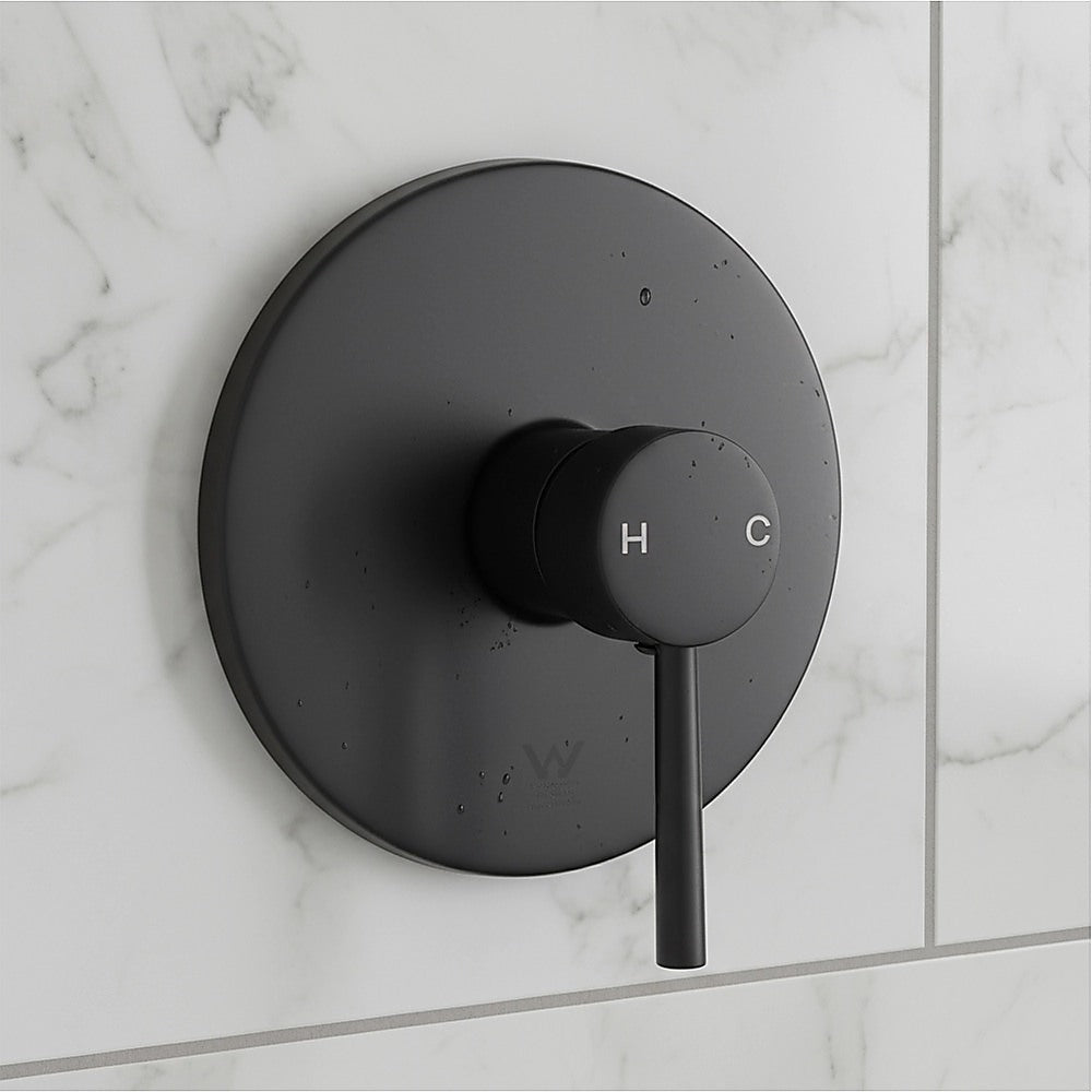 Tap & Sink Accessories: Shower Bath Mixer Tap Bathroom Electroplated Matte Black