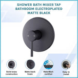 Tap & Sink Accessories: Shower Bath Mixer Tap Bathroom Electroplated Matte Black