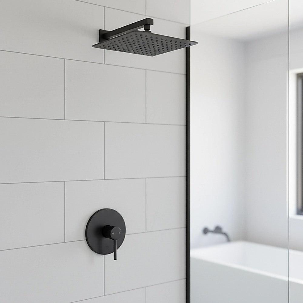 Tap & Sink Accessories: Shower Bath Mixer Tap Bathroom Electroplated Matte Black