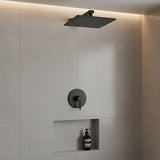 Tap & Sink Accessories: Shower Bath Mixer Tap Bathroom Electroplated Matte Black