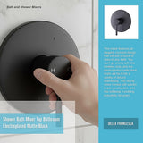 Tap & Sink Accessories: Shower Bath Mixer Tap Bathroom Electroplated Matte Black