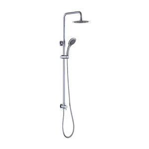 WELS 8" Rain Shower Head Set Rounded Dual Heads Faucet High Pressure Hand Held